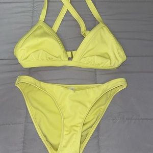 Yellow swimsuit